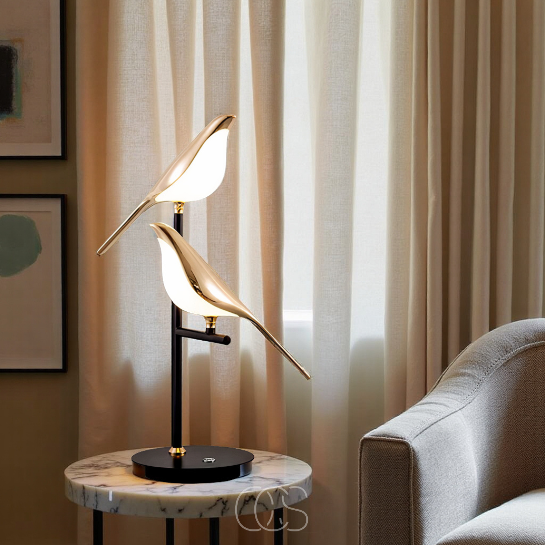 Vellina - LED Table Lamp with Golden Bird – Warm Atmospheric Light