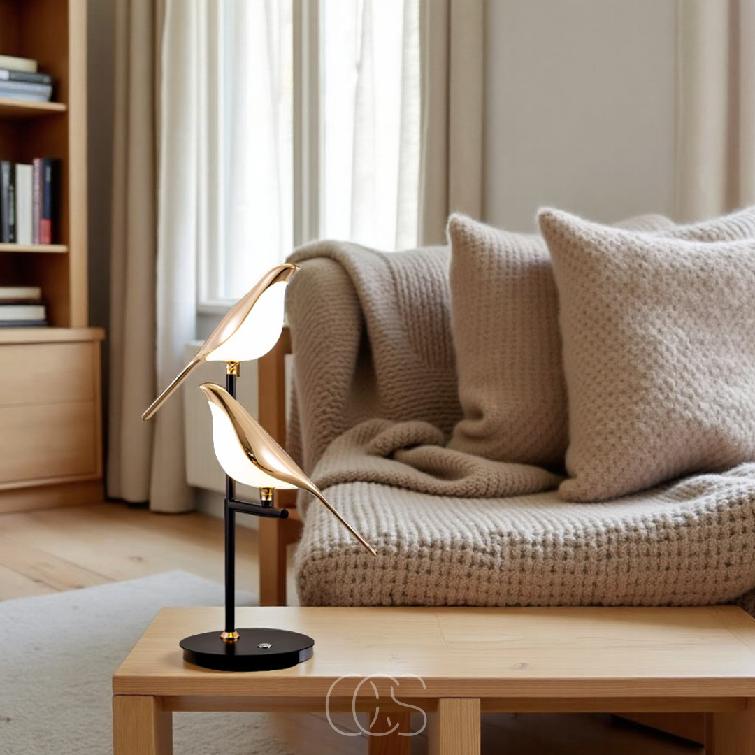 Vellina - LED Table Lamp with Golden Bird – Warm Atmospheric Light