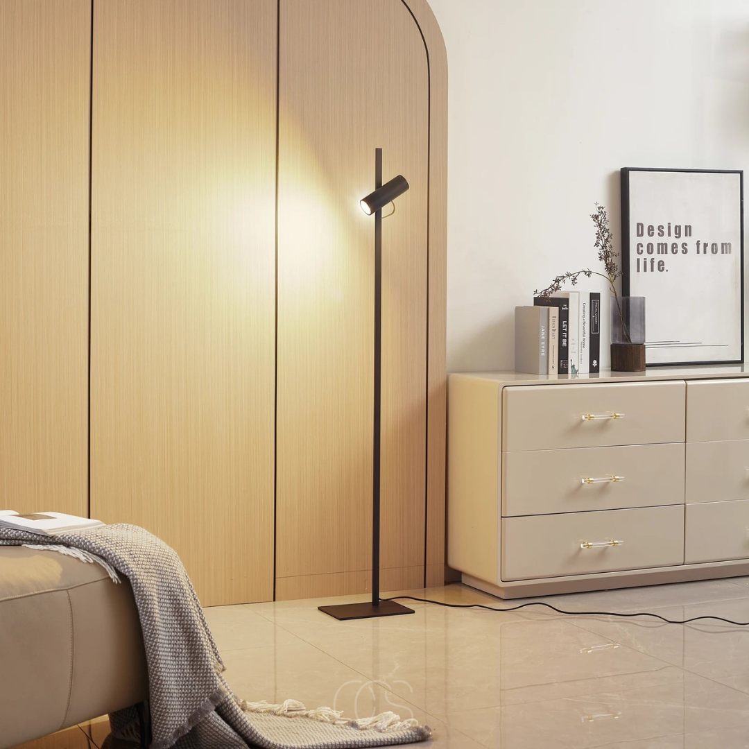 Vellina - LED floor lamp with spotlight - reading lamp