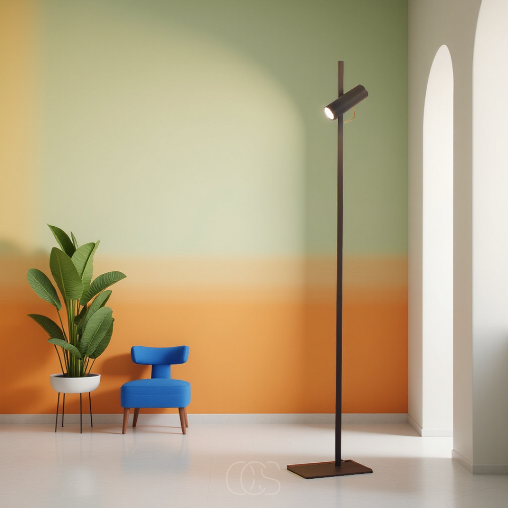 Vellina - LED floor lamp with spotlight - reading lamp