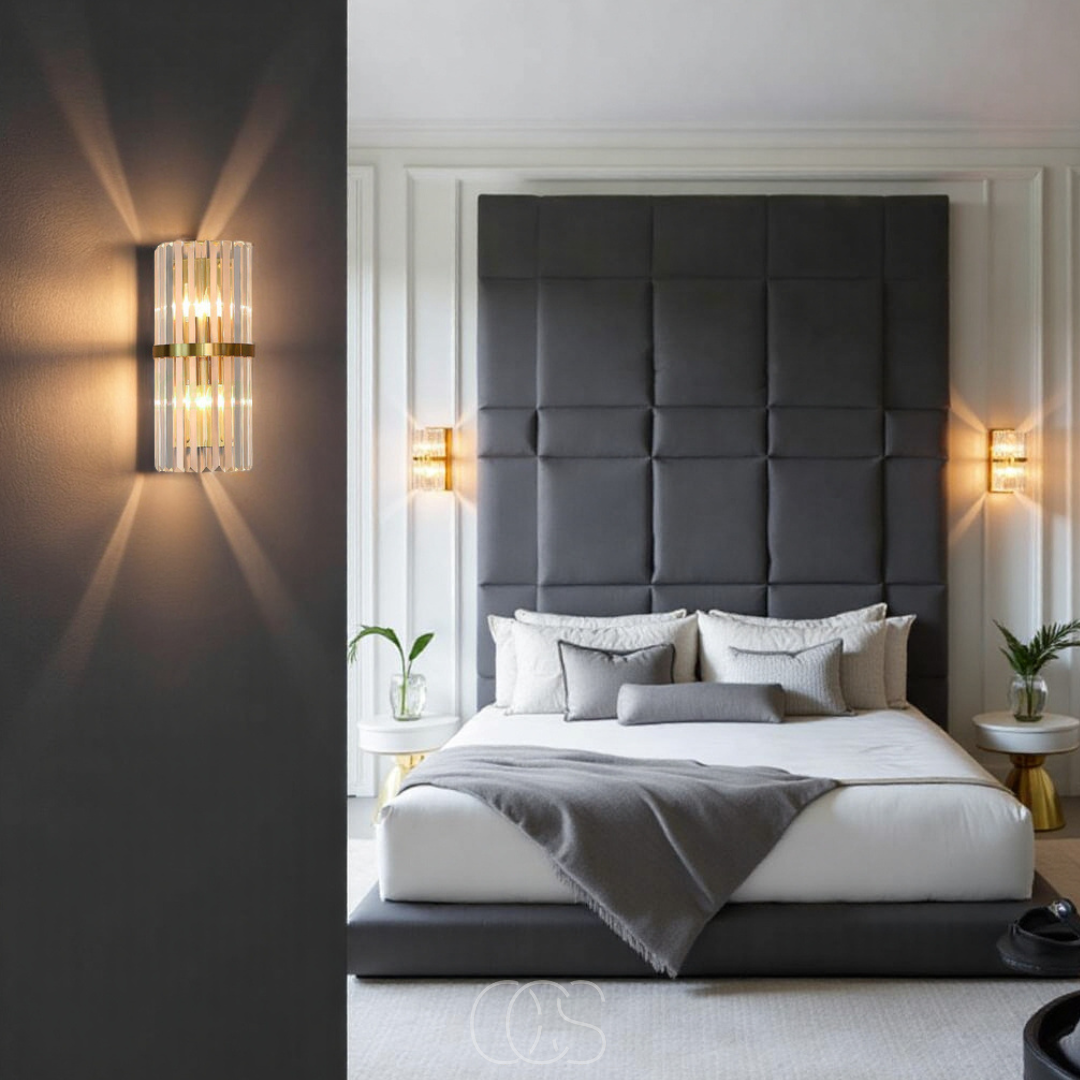 Vellina - Luxury Crystal Wall Lamp - Stainless Steel & Crystal