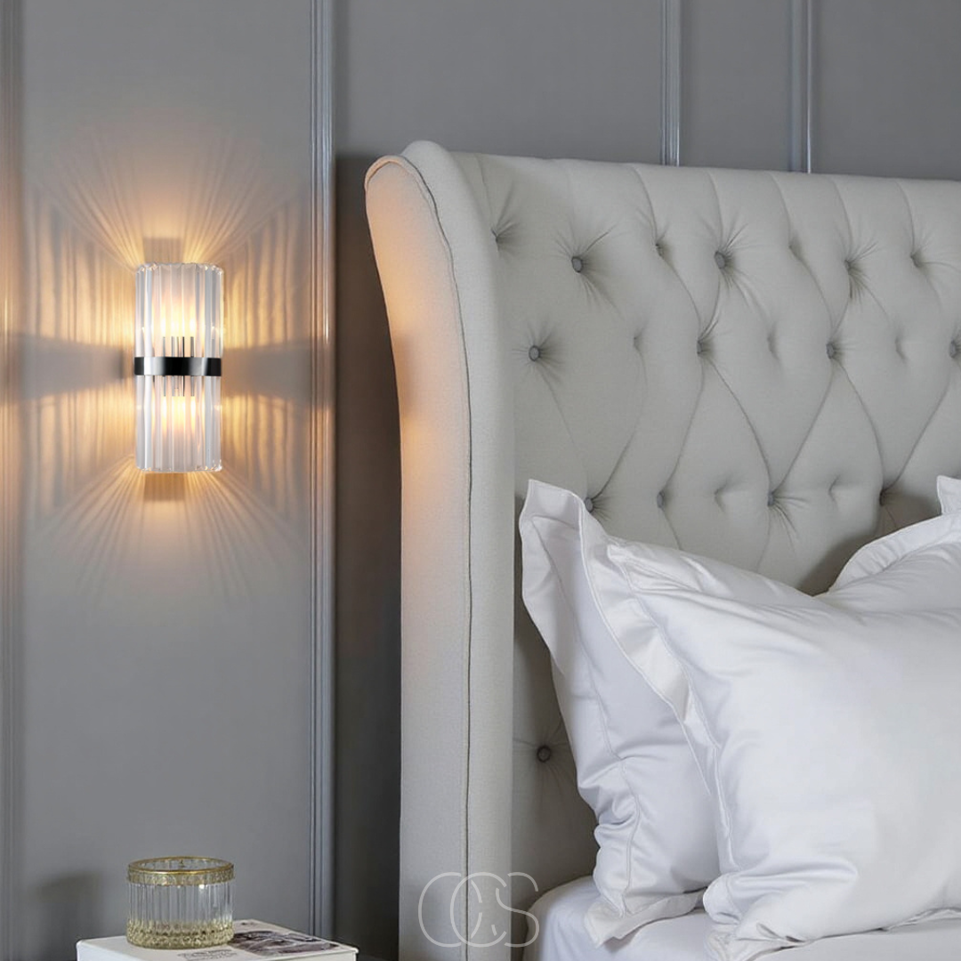 Vellina - Luxury Crystal Wall Lamp - Stainless Steel & Crystal