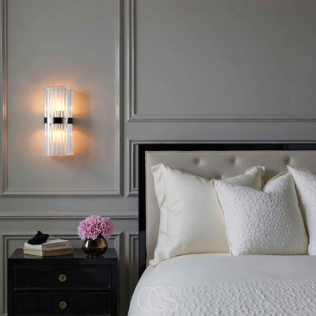 Vellina - Luxury Crystal Wall Lamp - Stainless Steel & Crystal