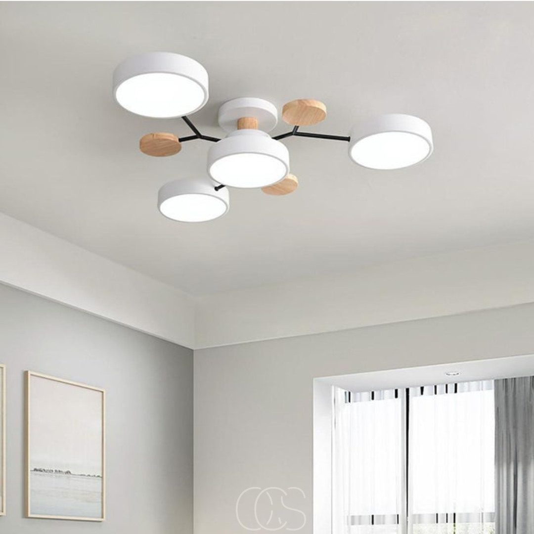 Vellina - Macaron Metal LED Ceiling Lamp - Dimmable 3-Color