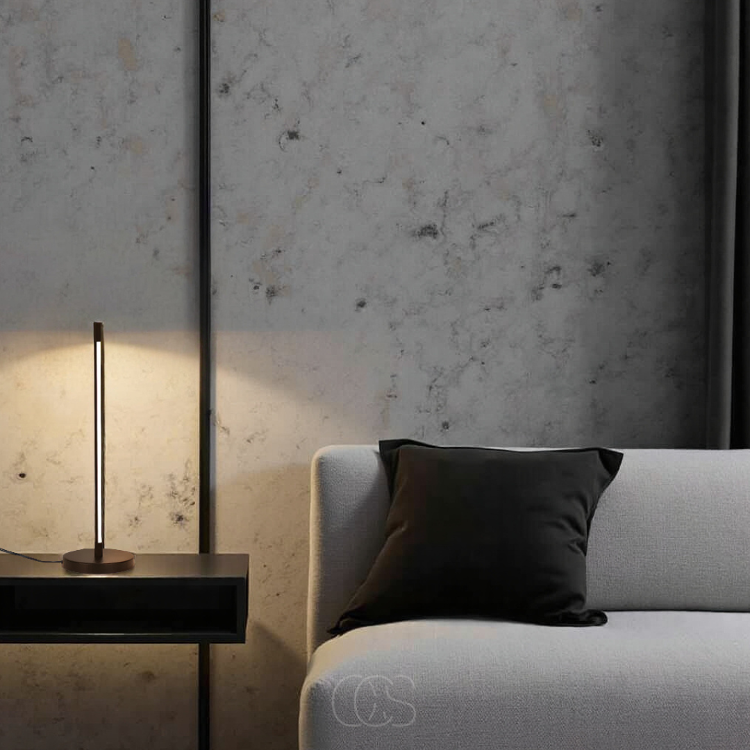 Vellina - Minimalist LED Table Lamp - Modern Matte Black Aluminum