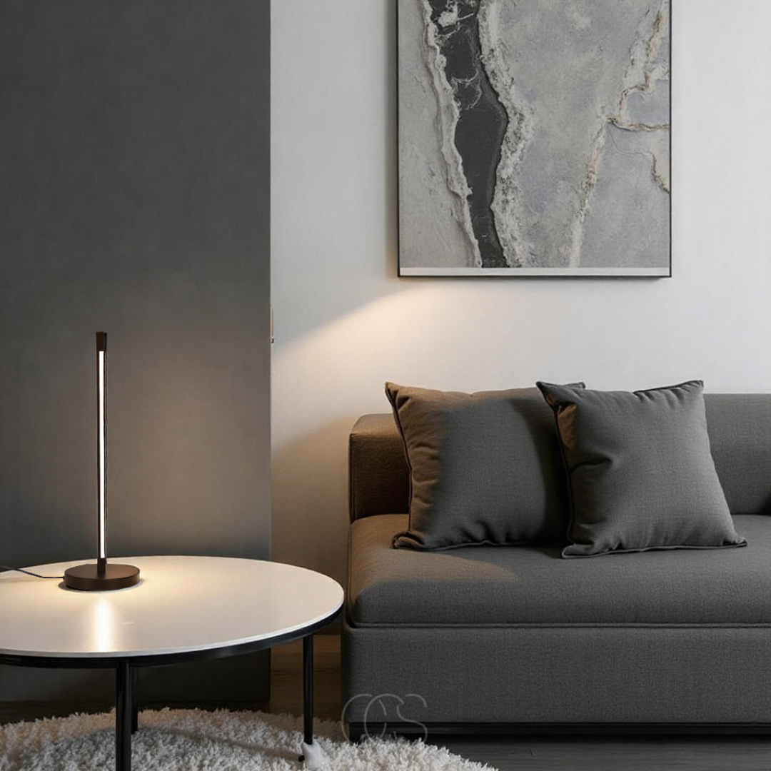 Vellina - Minimalist LED Table Lamp - Modern Matte Black Aluminum