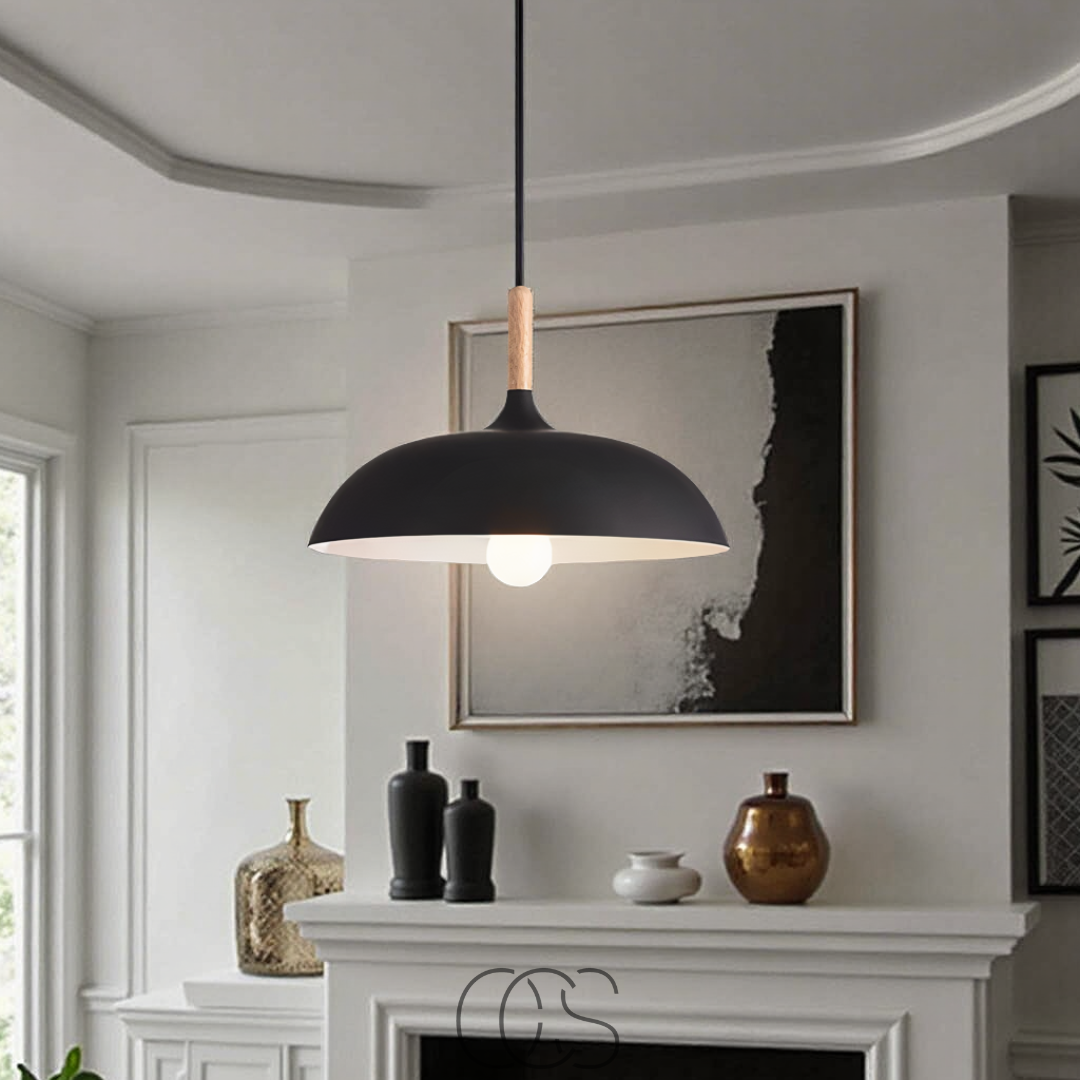 Vellina - Modern Matte Black Ceiling Lamp
