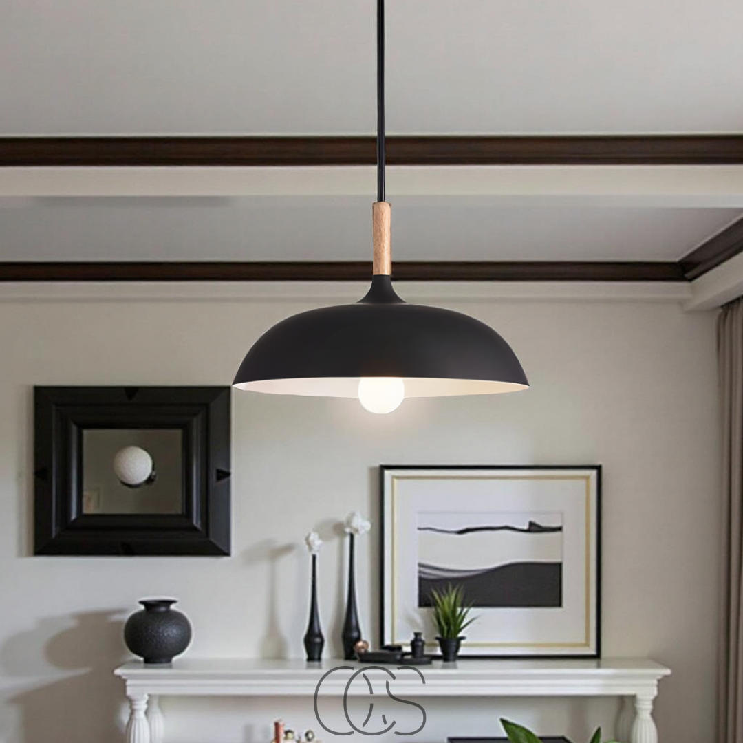 Vellina - Modern Matte Black Ceiling Lamp