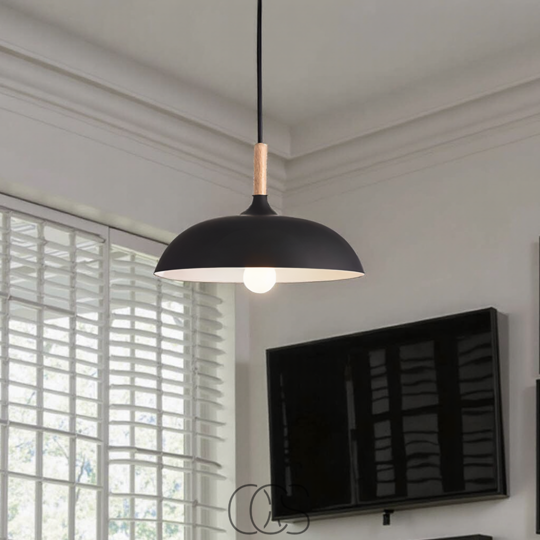 Vellina - Modern Matte Black Ceiling Lamp