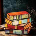 Vellina - Mosaic Book Lamp - Wireless Tiffany Table Lamp