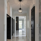 Vellina - Nordic Pendant Lamp with Spherical Glass - Black Design