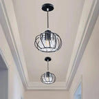 Vellina - Nordic Pendant Lamp with Spherical Glass - Black Design