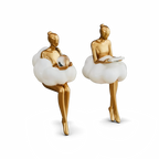 Vellina - Reading Woman on Cloud Sculpture - Resin Art Object