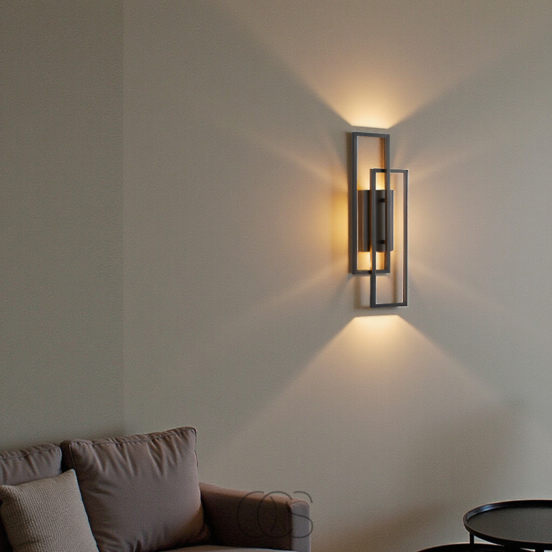 Vellina - Rectangular Geometric LED Wall Lamp
