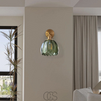 Vellina - Retro Wall Lamp with Glass Tulip Shade