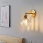 Vellina - Retro Wall Lamp with Glass Tulip Shade