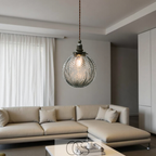Vellina - Round Pendant Lamp Glass - Smoke Color