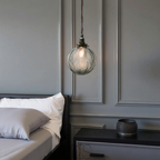 Vellina - Round Pendant Lamp Glass - Smoke Color