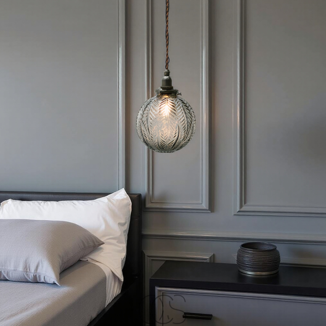 Vellina - Round Pendant Lamp Glass - Smoke Color