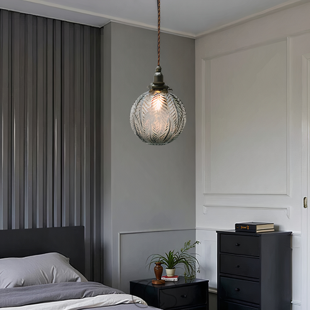 Vellina - Round Pendant Lamp Glass - Smoke Color