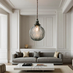 Vellina - Round Pendant Lamp Glass - Smoke Color