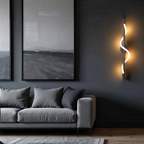 Vellina - Slim LED wall lamp - Black aluminum
