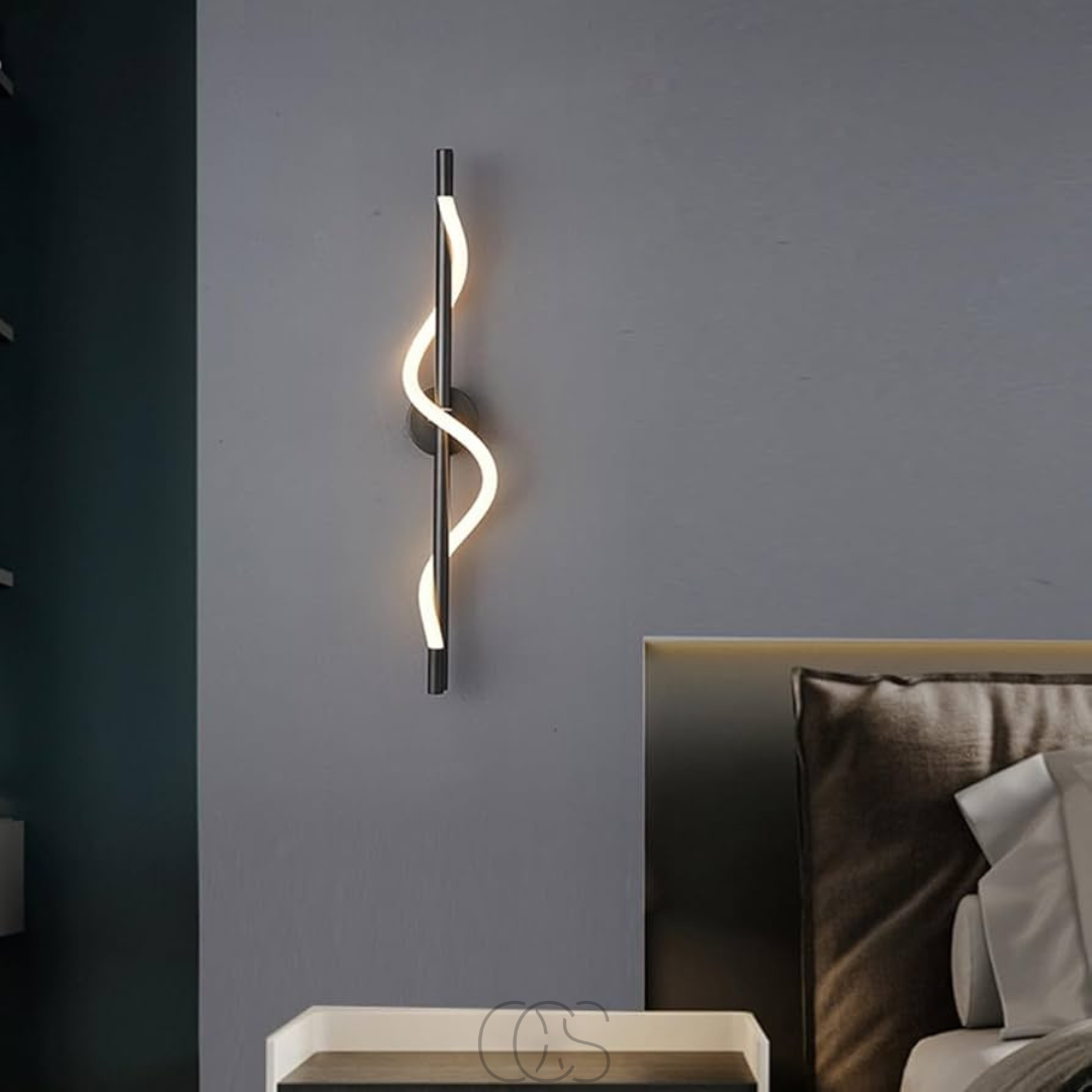 Vellina - Slim LED wall lamp - Black aluminum
