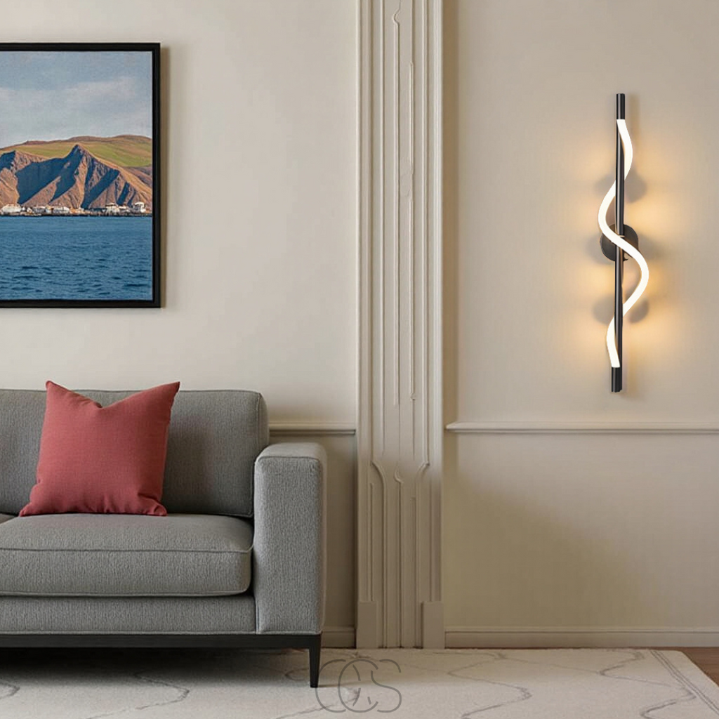 Vellina - Slim LED wall lamp - Black aluminum