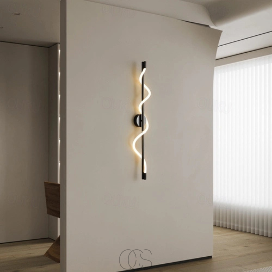 Vellina - Slim LED wall lamp - Black aluminum