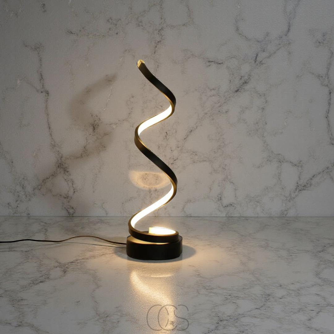 Vellina - Spiral Lamp – modern design with 3 light colors & energy-efficient LED