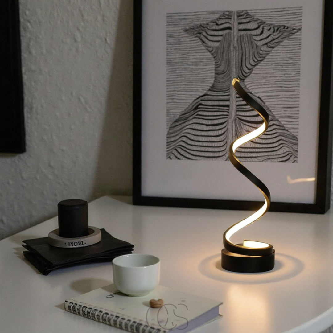 Vellina - Spiral Lamp – modern design with 3 light colors & energy-efficient LED