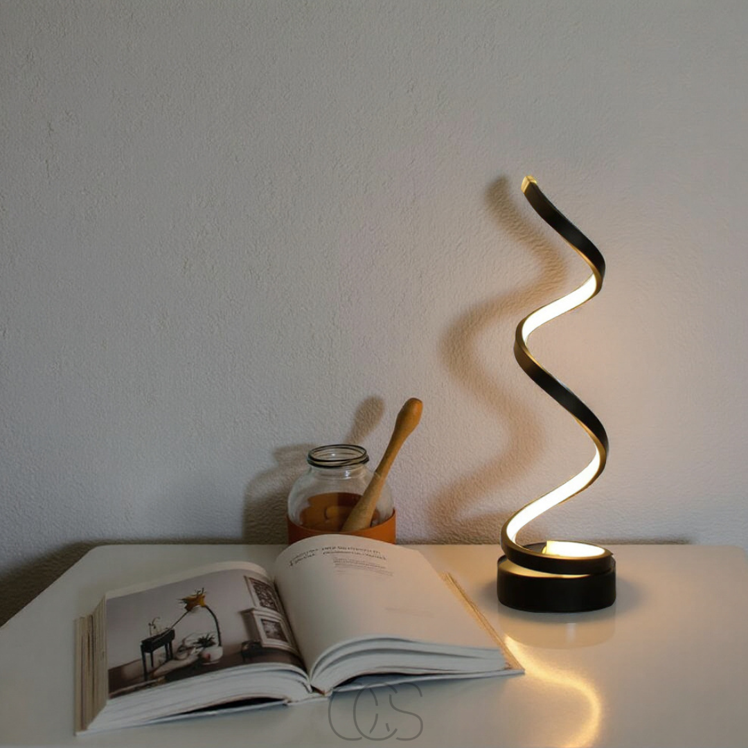 Vellina - Spiral Lamp – modern design with 3 light colors & energy-efficient LED