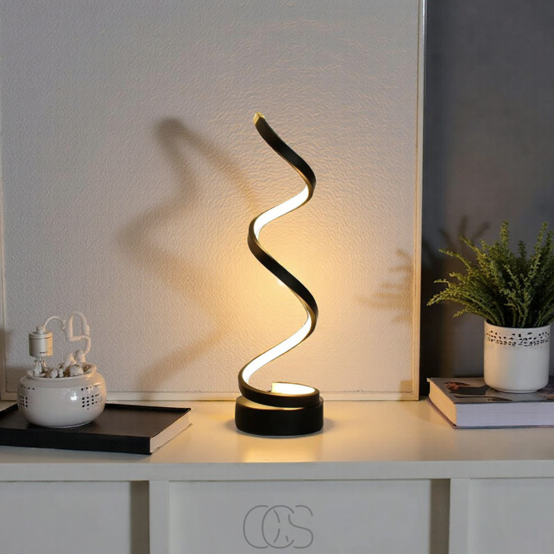 Vellina - Spiral Lamp – modern design with 3 light colors & energy-efficient LED