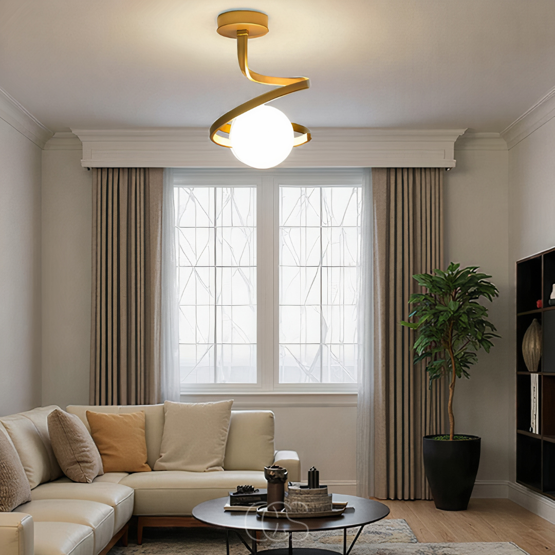 Vellina - Spiral with Ball Ceiling Lamp – luxury in a playful design