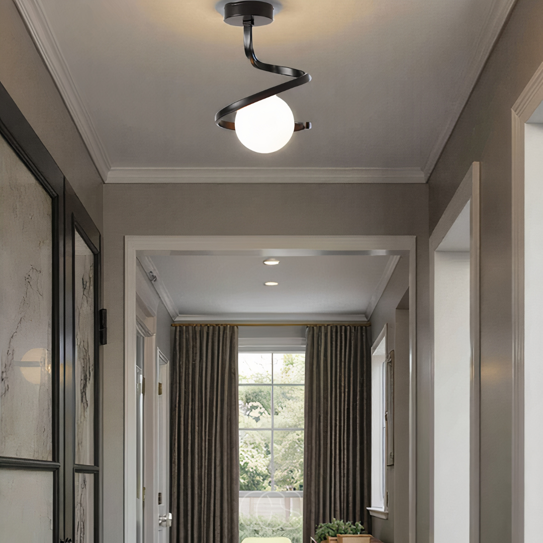 Vellina - Spiral with Ball Ceiling Lamp – luxury in a playful design
