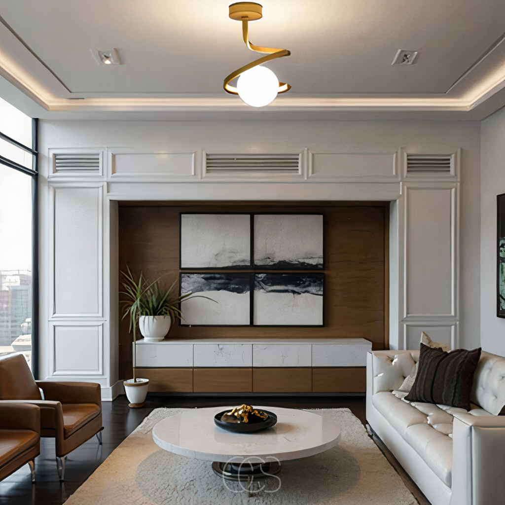 Vellina - Spiral with Ball Ceiling Lamp – luxury in a playful design