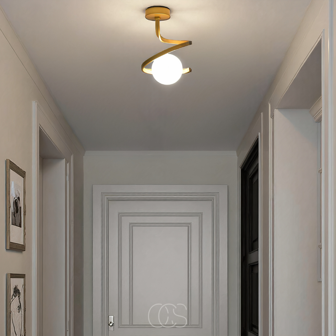 Vellina - Spiral with Ball Ceiling Lamp – luxury in a playful design