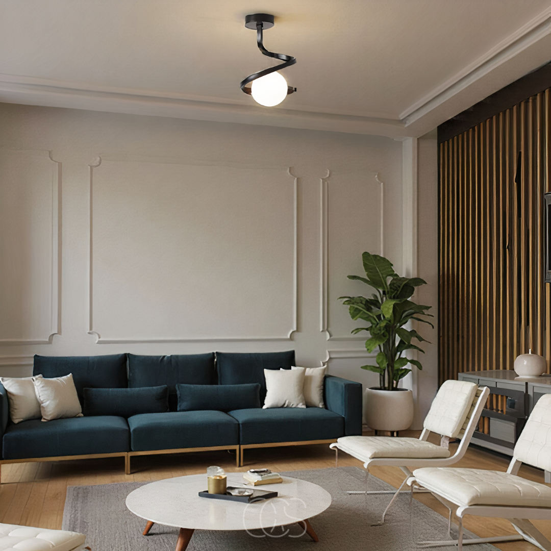 Vellina - Spiral with Ball Ceiling Lamp – luxury in a playful design