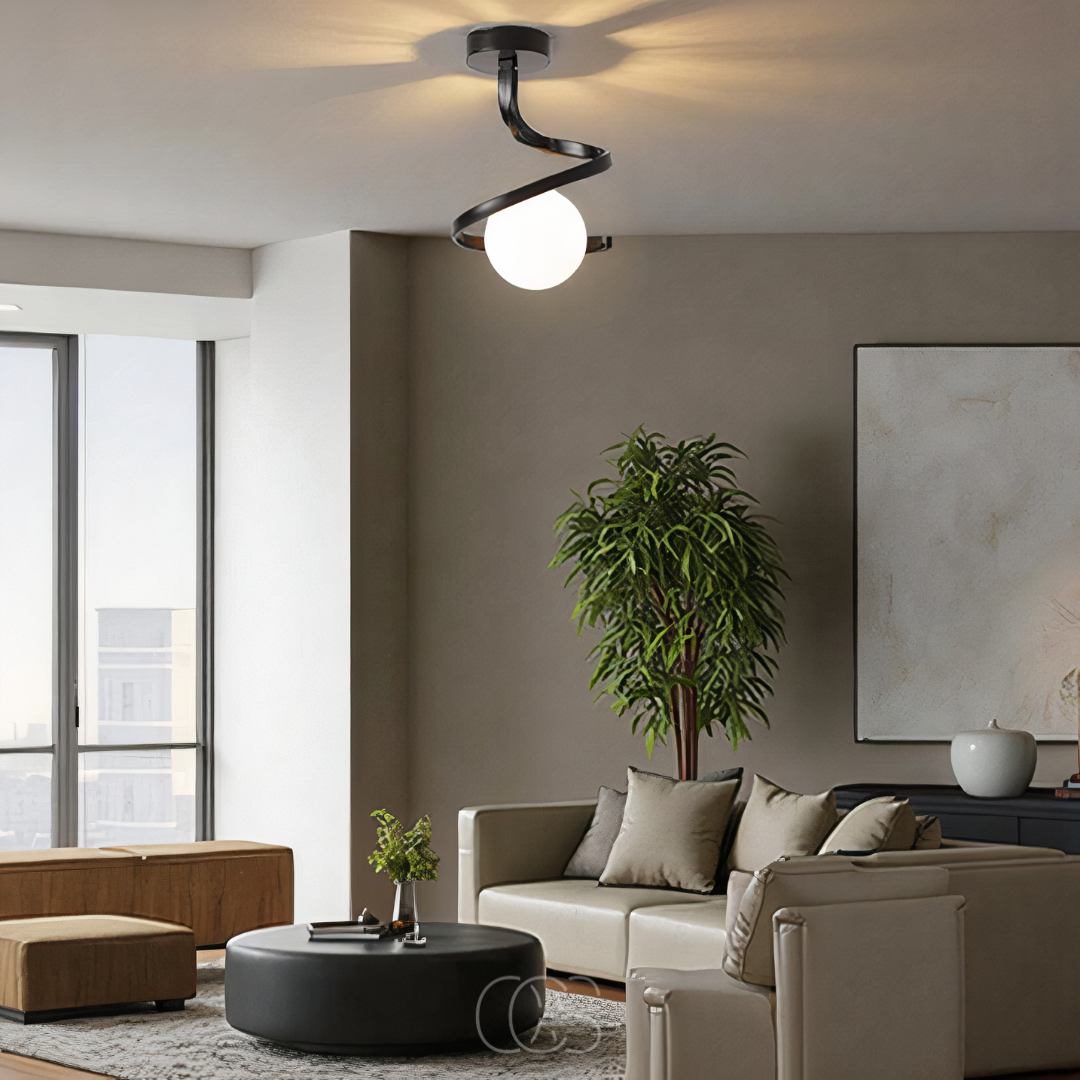 Vellina - Spiral with Ball Ceiling Lamp – luxury in a playful design