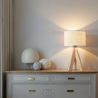 Vellina - Table Lamp - Natural Wood and Fabric Shade