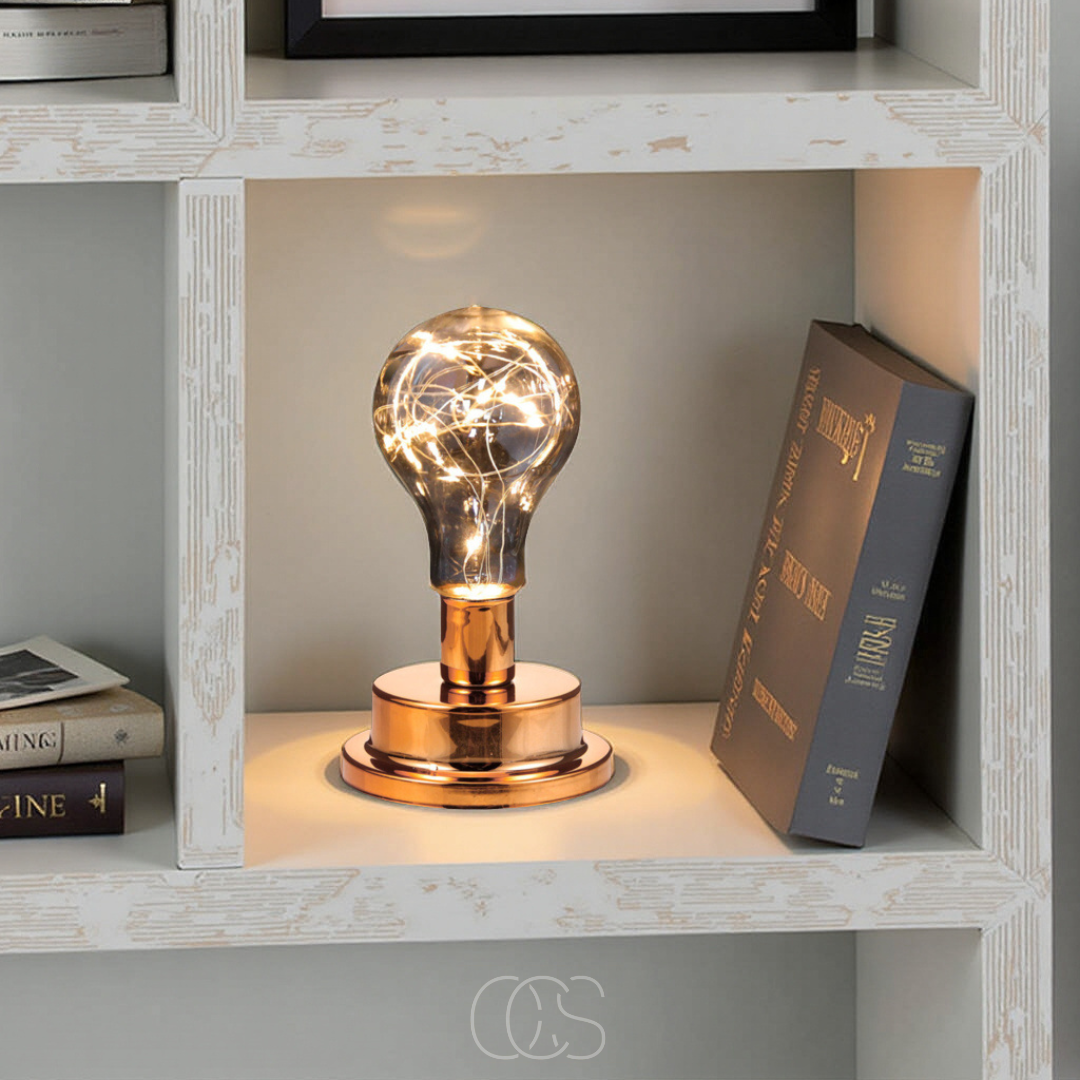 Vellina - Table Lamp with Light Bulb - Vintage Industrial Design