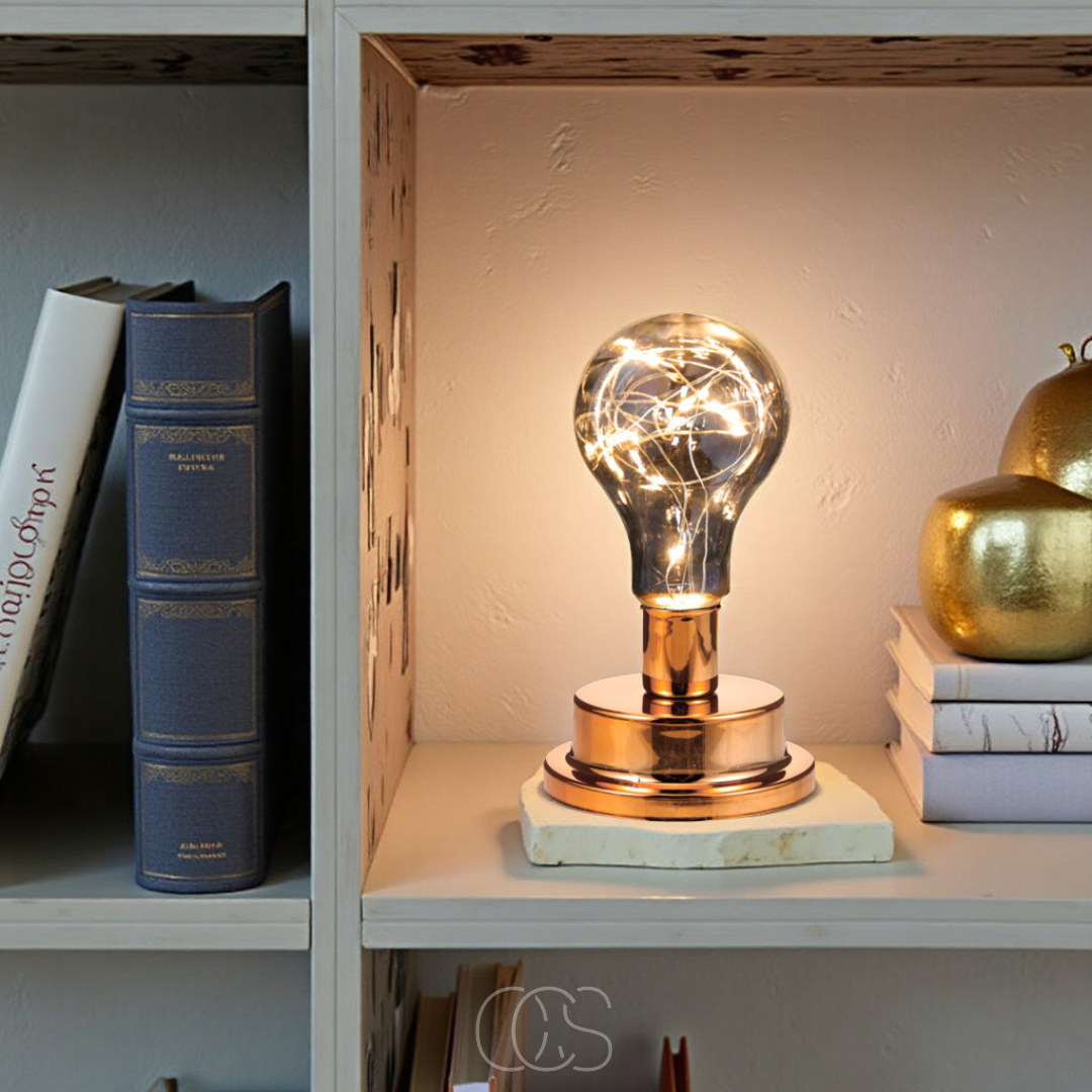Vellina - Table Lamp with Light Bulb - Vintage Industrial Design
