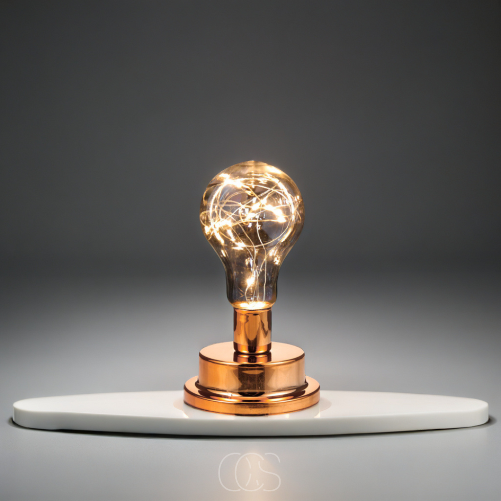 Vellina - Table Lamp with Light Bulb - Vintage Industrial Design