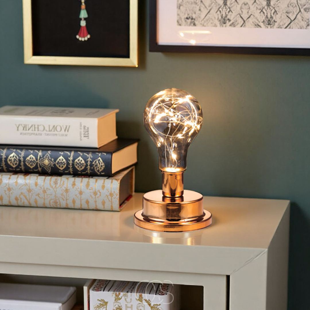Vellina - Table Lamp with Light Bulb - Vintage Industrial Design