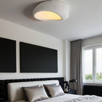 Vellina - Wabi-Sabi Fabric Ceiling Lamp - Polyform & Resin
