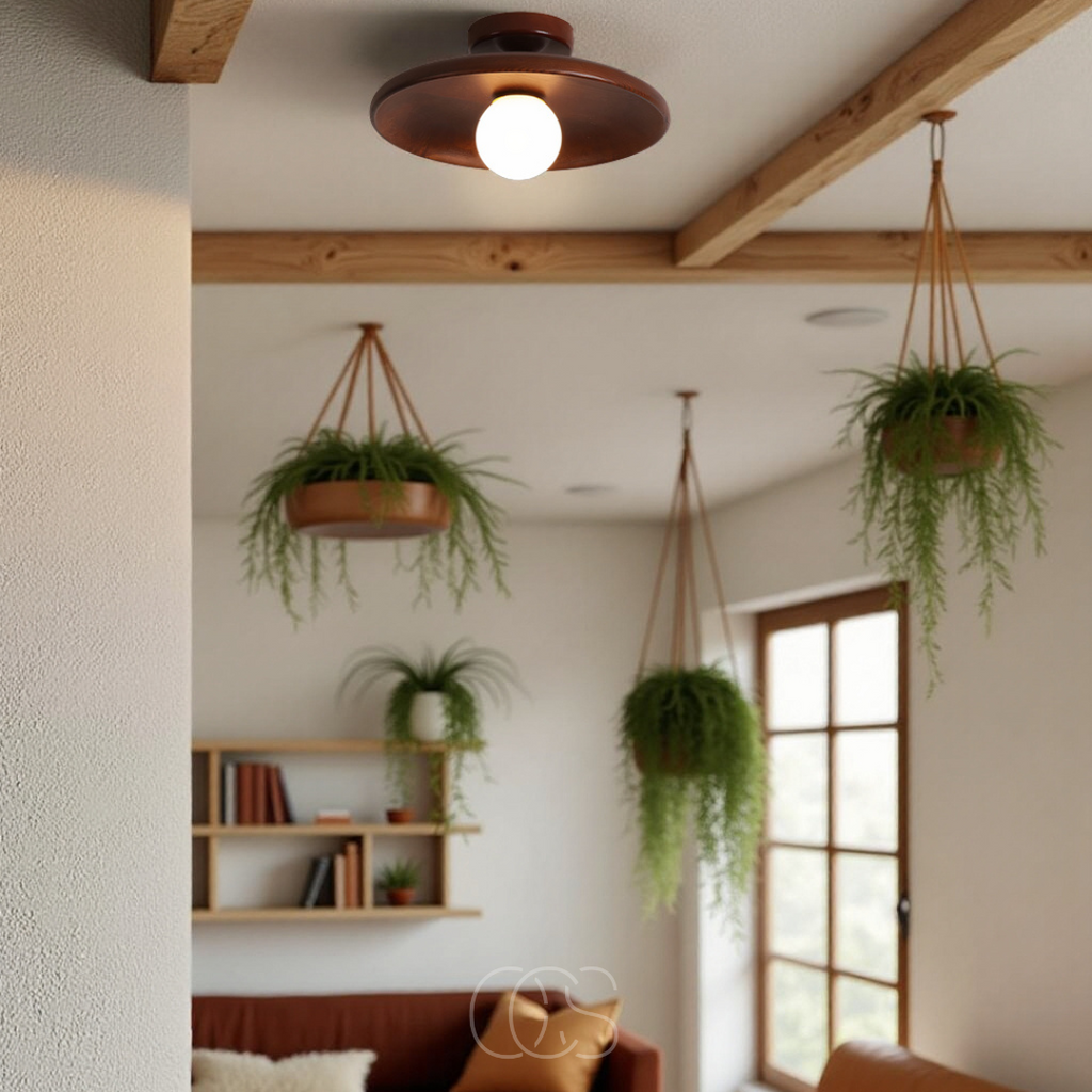 Vellina - Walnut Ceiling Lamp - Luxury Ceiling Lamp Wood