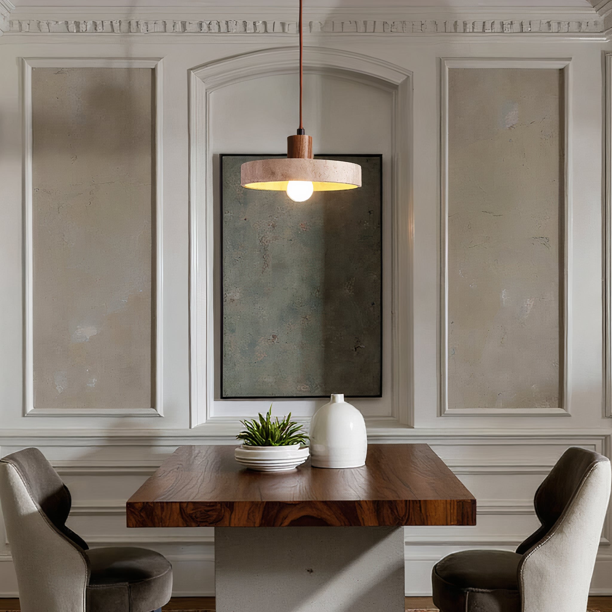 Vellina - pendant lamp in natural stone - Unique & Adjustable