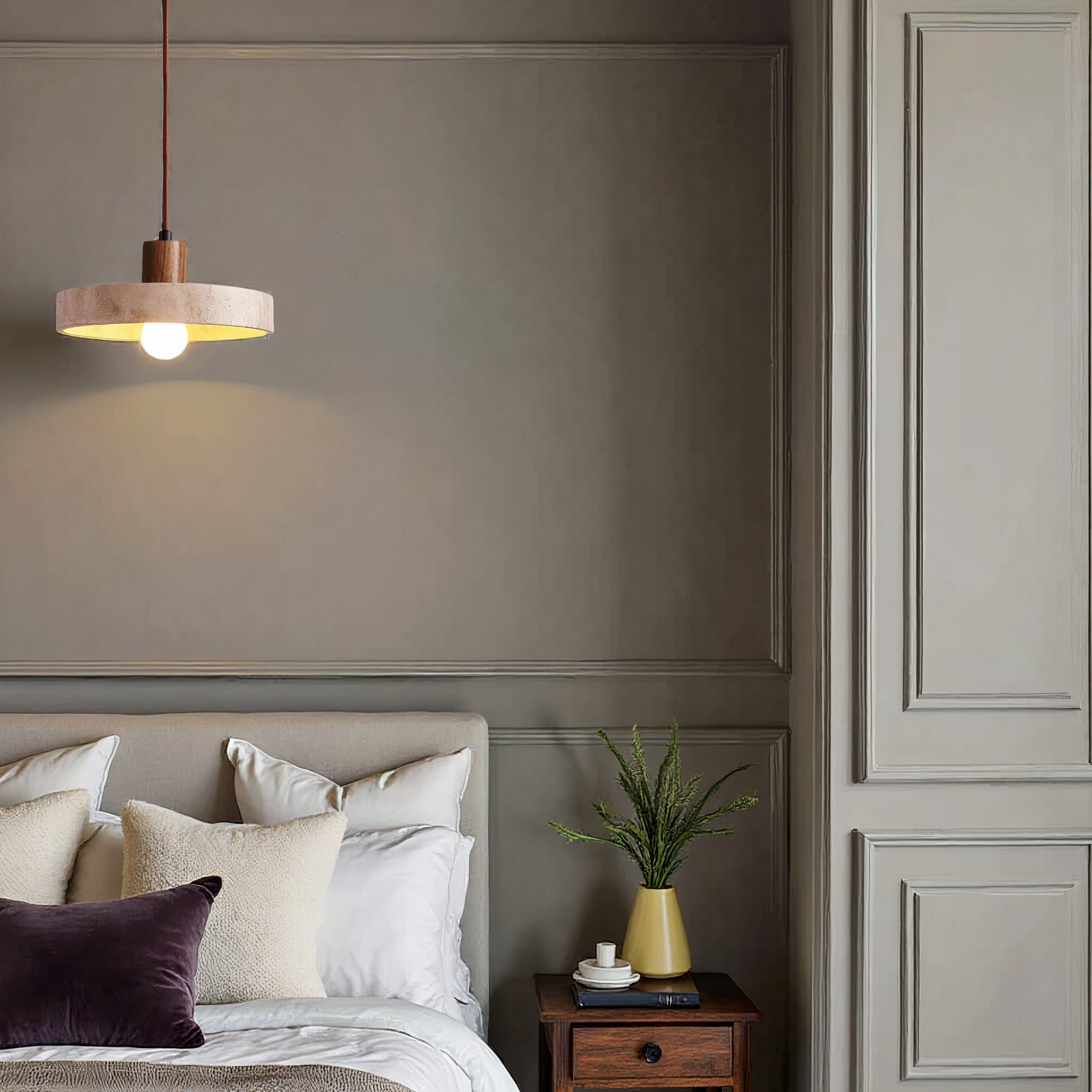 Vellina - pendant lamp in natural stone - Unique & Adjustable