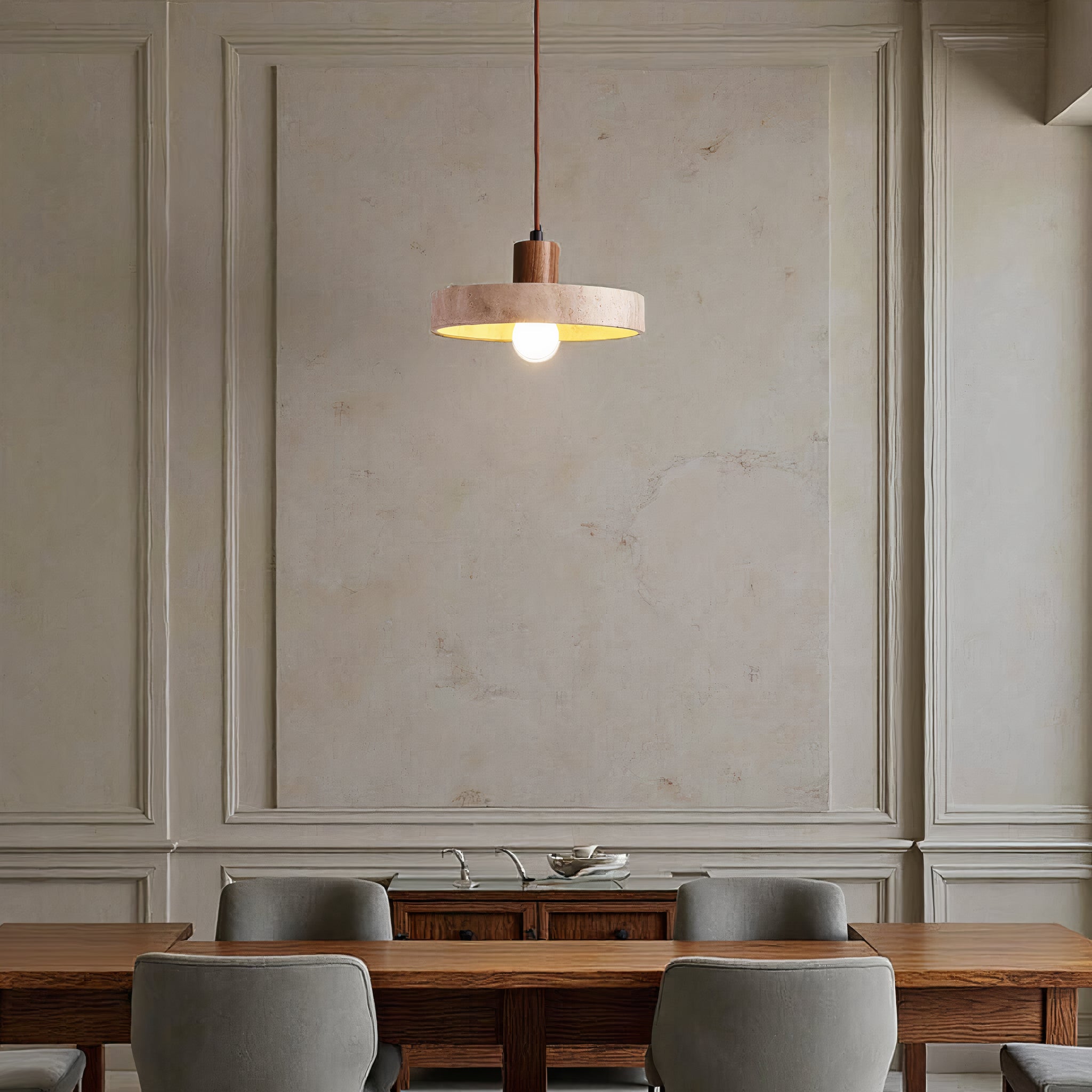Vellina - pendant lamp in natural stone - Unique & Adjustable
