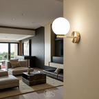 Vellina - wall lamp with white globe